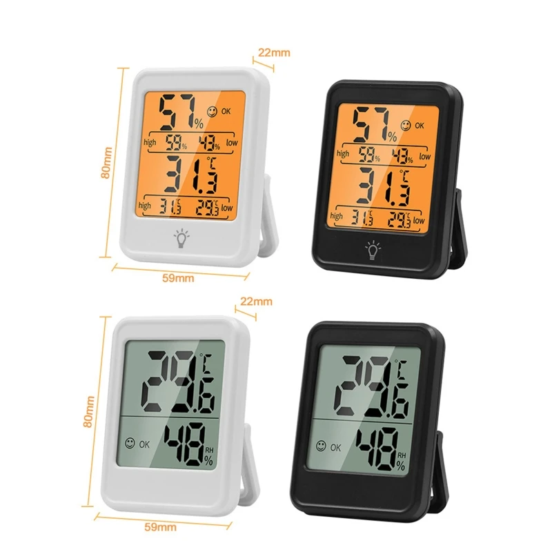 Termômetro higrômetro, medidor digital umidade, termômetro, temperatura para tablet/superfície
