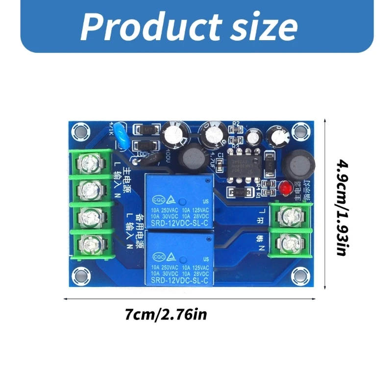 Backup Battery Switching Module AC85V-240V 110V 220V 230V 10A Double Power Supply Automatic Switching Controller Module