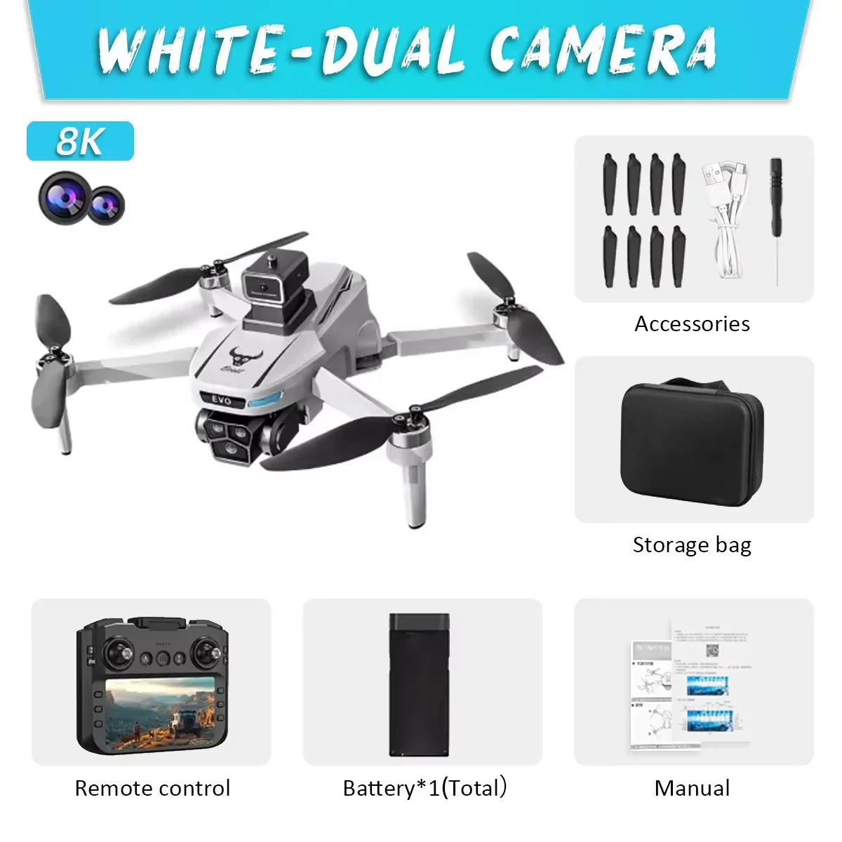 SG901MAX GPS Drone 8K Professional HD Dual Camera With Screen 5G WIFI 360°Obstacle Avoidance Brushless Foldable Quadcopter Drone