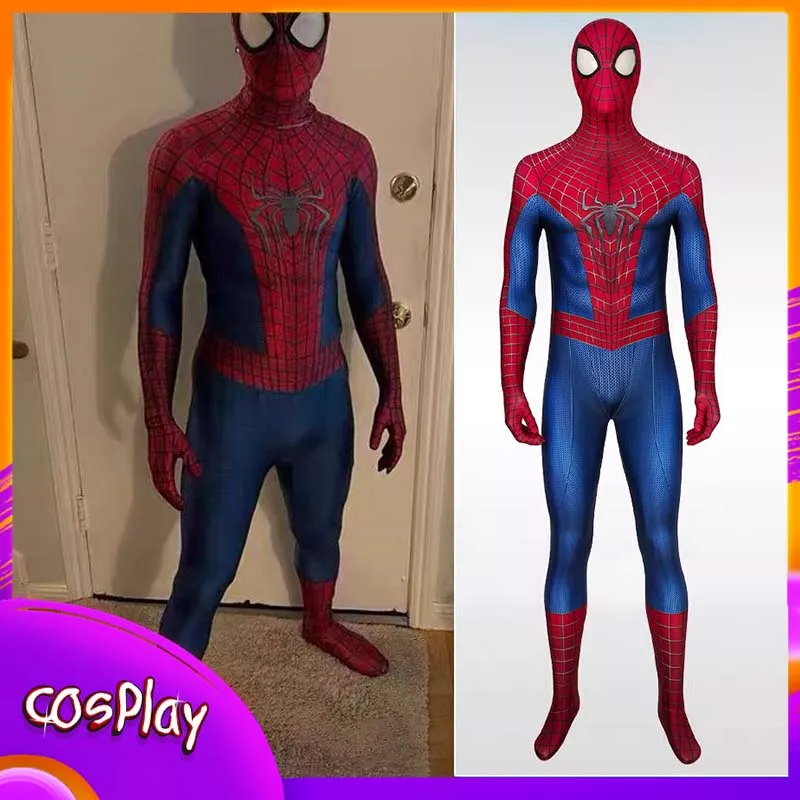 

Spider Man The Amazing Cosplay Costume Peter Superhero Jumpsuit Comic-con Carnival Masquerade Party Props Bodysuit X-mas Gift