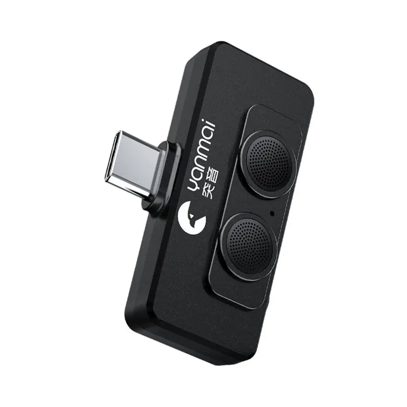 Yanmai R6 Micrófono dual Micrófono para teléfono móvil para transmisión en vivo Grabación Entrevista para Vlogging, Reducción de