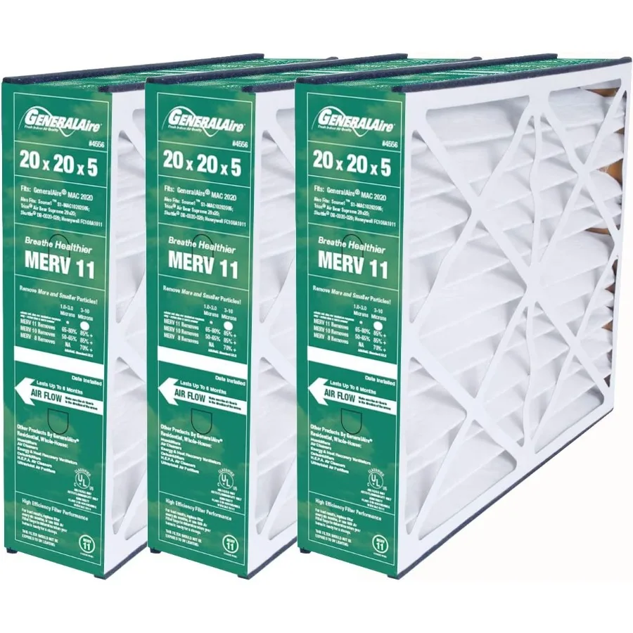 

20 x 20 x 5 MERV 11 Air Filter Replacement for MAC2020- and Air Bear 3-Pack ReservePro 4556 White
