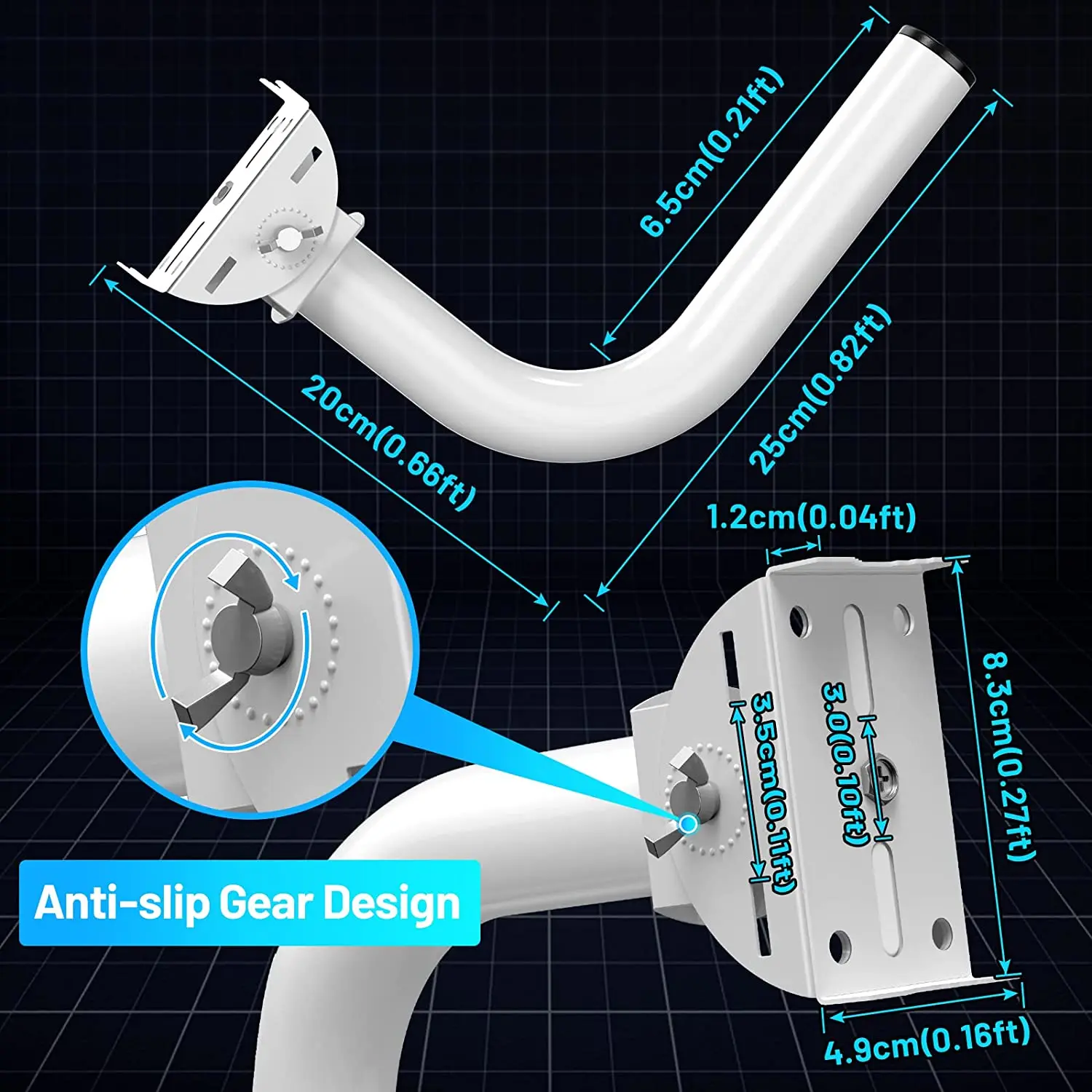 Imagem -05 - Ueevii-suporte Ajustável Universal para Câmera sem Fio Ponte ao ar Livre Monitoramento sem Fio Antena Direcional Montagem na Parede Pcs