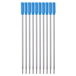 10Pcs Ballpoint Pen Refills Black/Blue Refill Length 4.5 Inch 0.5mm Point for Most Metal Ballpoint Pen Office Use P9JD
