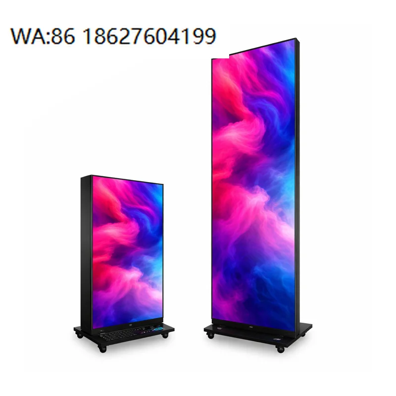 

LED Display Advertising Display Foldable Portable P18 Digital Signage LED Screen Floor Stand LED Poster Display With WIFI USB