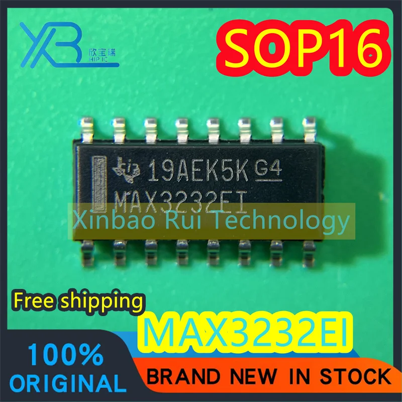 

(10/100pieces) MAX3232EIDR MAX3232EI MAX3232E1 SOIC-16 RS-232 line driver New original Electronics spot Free shipping