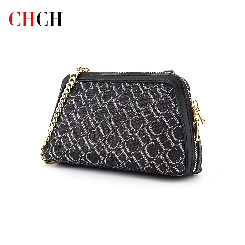 تصميم حقيبة كروس كلاسيكية عصرية للعلامة التجارية عبارة عن حقيبة كتف فاخرة خفيفة وسلسلة من جلد الغزال وحقيبة كارولينا هيريرا