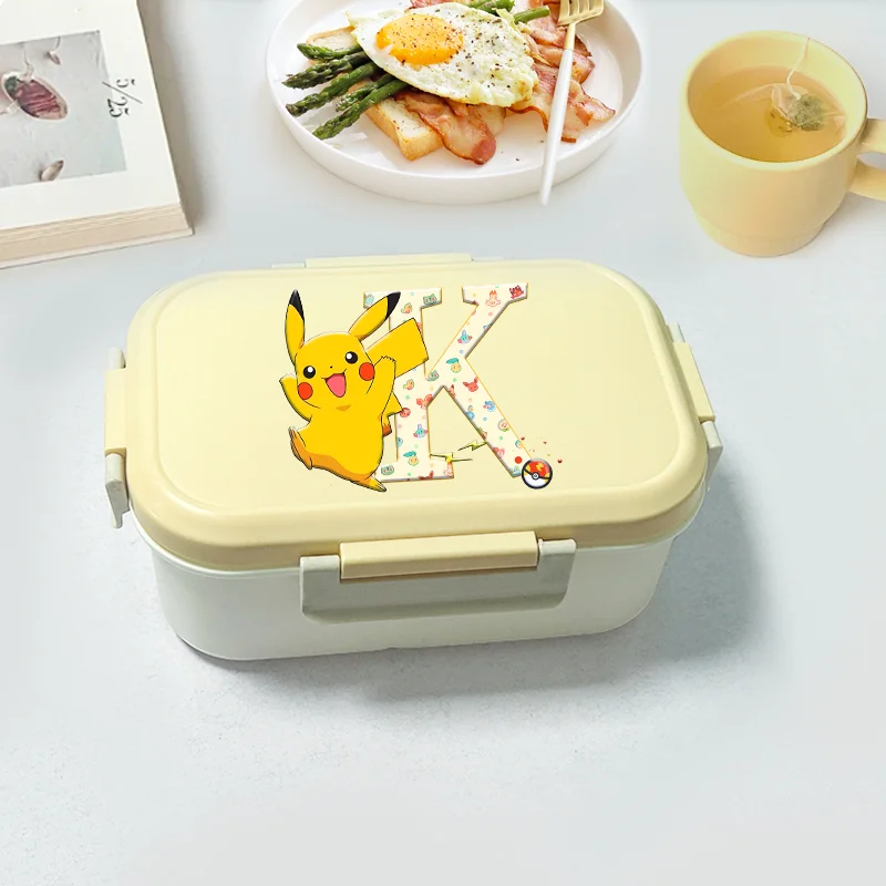 

Пикачу ланч-бокс с рисунком покемонов, рисунок, письмо A-Z, контейнер для еды, детские школьные контейнеры для хранения еды, бенто, чехол для ужина, подарок