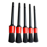 5pcs Car Cleaning Brush Kit Automotive Detail Brushes For Car Interior Detailing Brush Set Wheel Rims Clean Brush Plastic