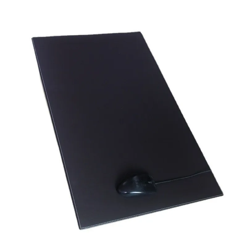 Leather Texture Desk Writing Board with Clip Oversized Office Desk Pad Blotter Two Tone Surface for Study Office and Computer