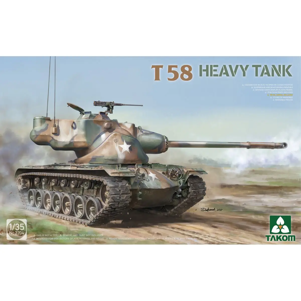 

TAKOM 2204 1/35 T58 Heavy Tank - Scale Model Kit