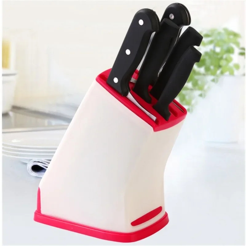 1pc MultiFunction Durable Kitchen Plastic Knife Stand Holder Storage Drainage Cutlery Rack Organizer