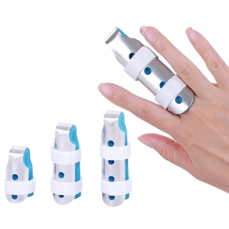 Finger Fixation Splint Adjustable Aluminum Knuckle Support Finger Stabilizer Finger Bend Straight Rehabilitation Protective Gear