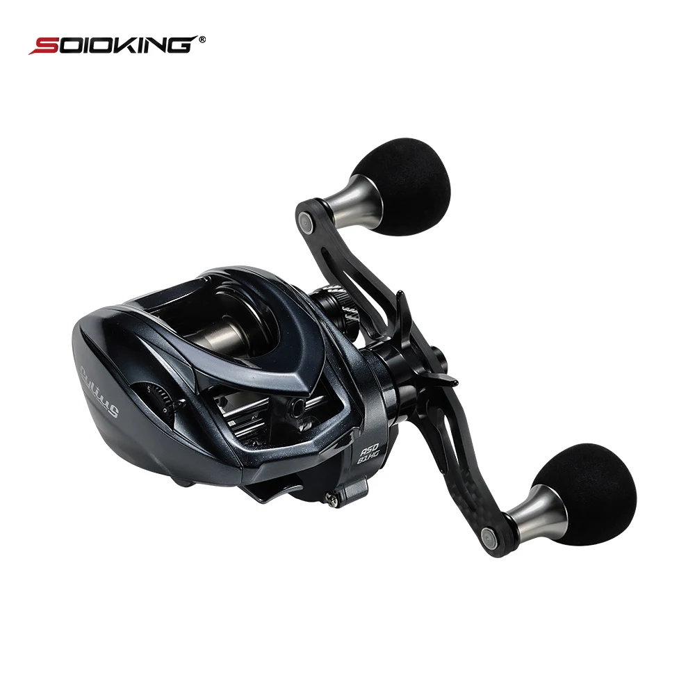 SOLOKING ASHMOON Alloy Baitcasting-Rolle Ultraleichte BFS Weitwurf-Angelrolle 8.1 Übersetzung 6KG Bremskraft Carbon-Griff Angelrolle