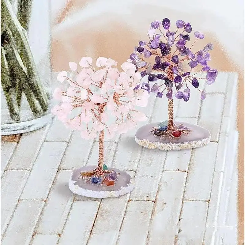 Super Mini Kristall-Geldbaum Heilender Edelstein Feng-Shui-Ornament für Wohnzimmer Yoga-Ecke Heimdekoration – Detail 2