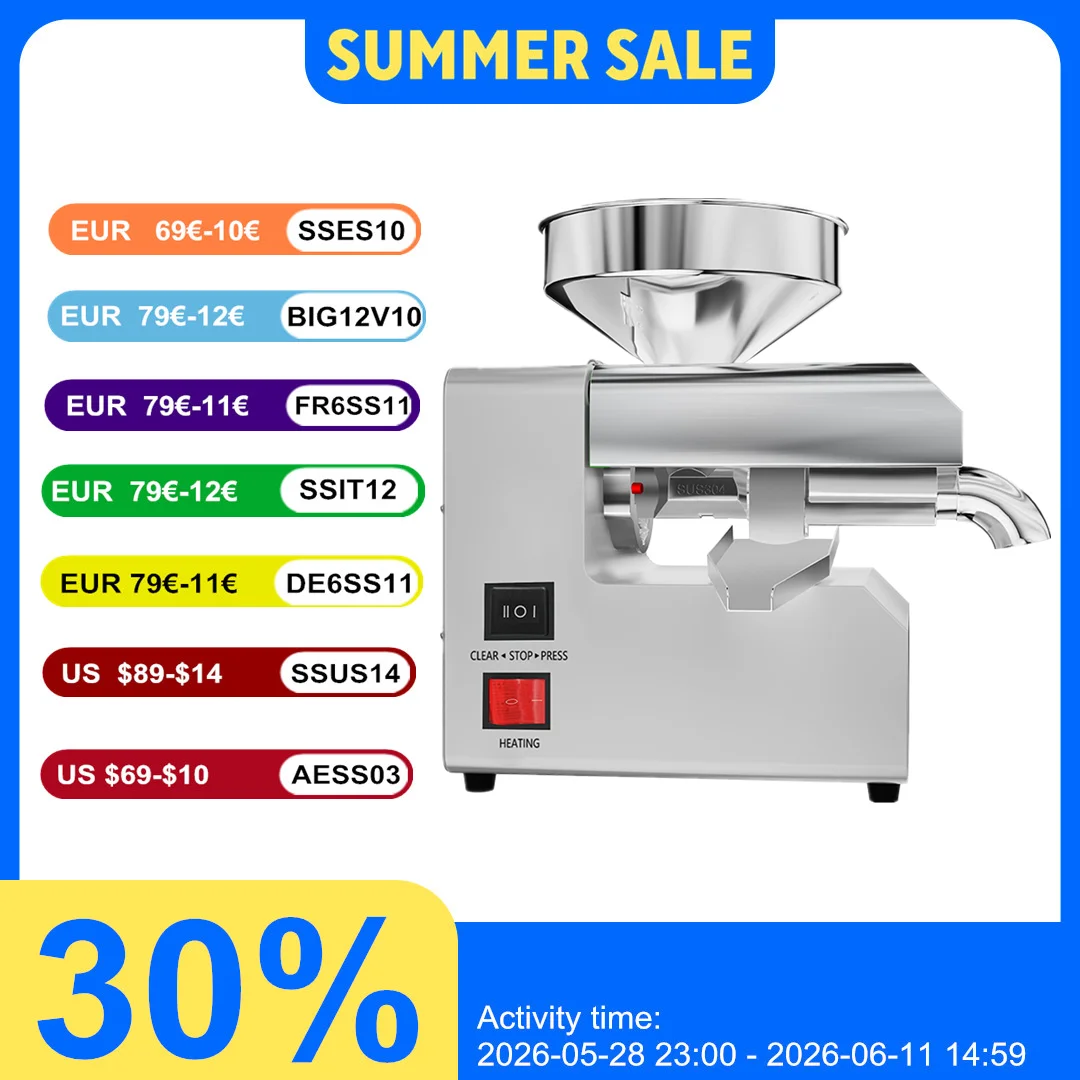 

R6 Oil Press Machine Home Use Cold Press for Nuts Seeds Avocado Coconut Almond Olive Juicer Extractor Machine