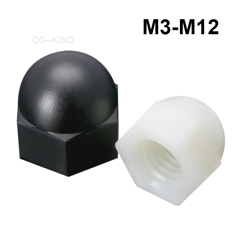 Nylon oder kunststoff mutter-set, 2/5/10 stücke, verschiedene farben, schwarz/weiß