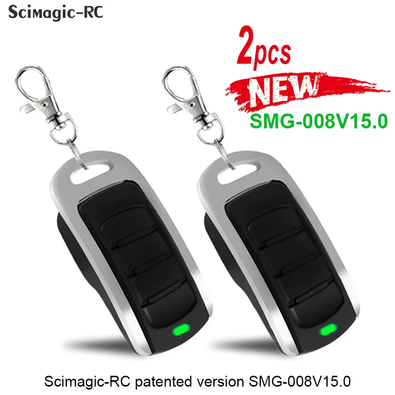 2 PACK Universal Garage Door Remote Control 280-868MHz Rolling Code Gate Opener Handheld Command Transmitter 433MHz Replicator