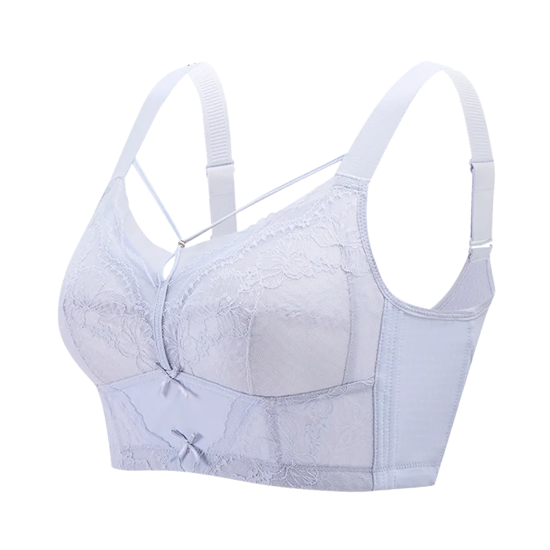 Push up Underwear Women\'s Big Chest and Small Bra Ultra-Thin Wireless Adjustable Correction Large Size Push up Full Coverage Bra
