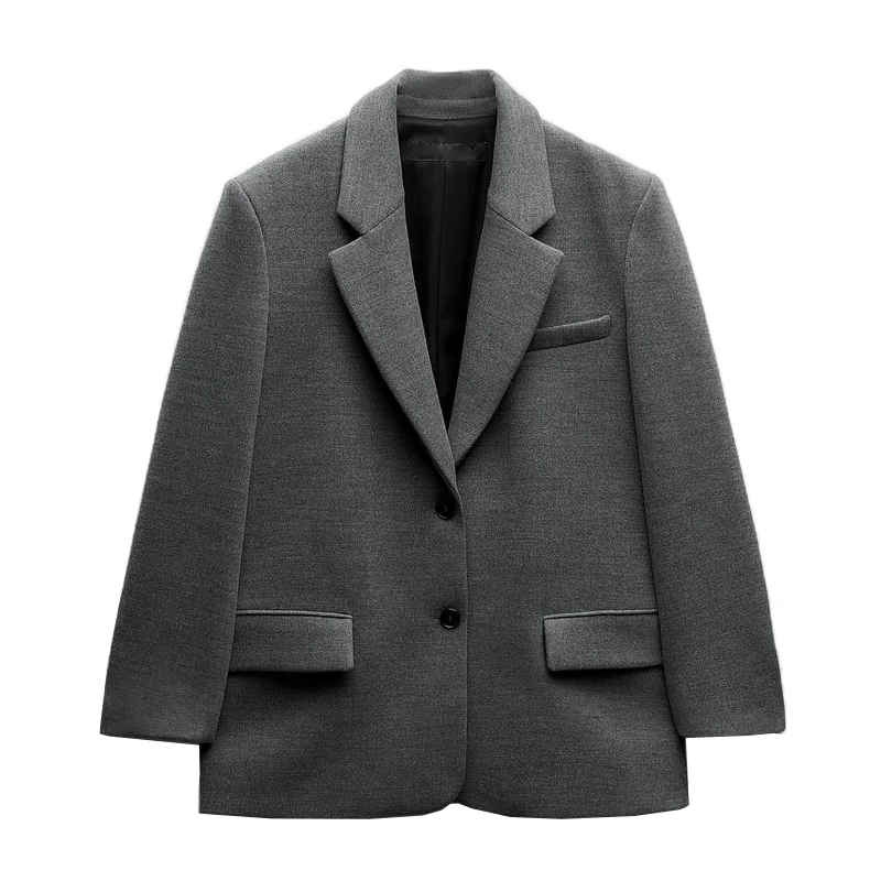 Wiosna Nowy Komplet Garniturowy Jaet Casual Dojazdy do Pracy Moda Luźny Poduszka na Ramiona Proste Legginsy Odzież Wierzchnia Długi Sweter Biznesowa Kobieta