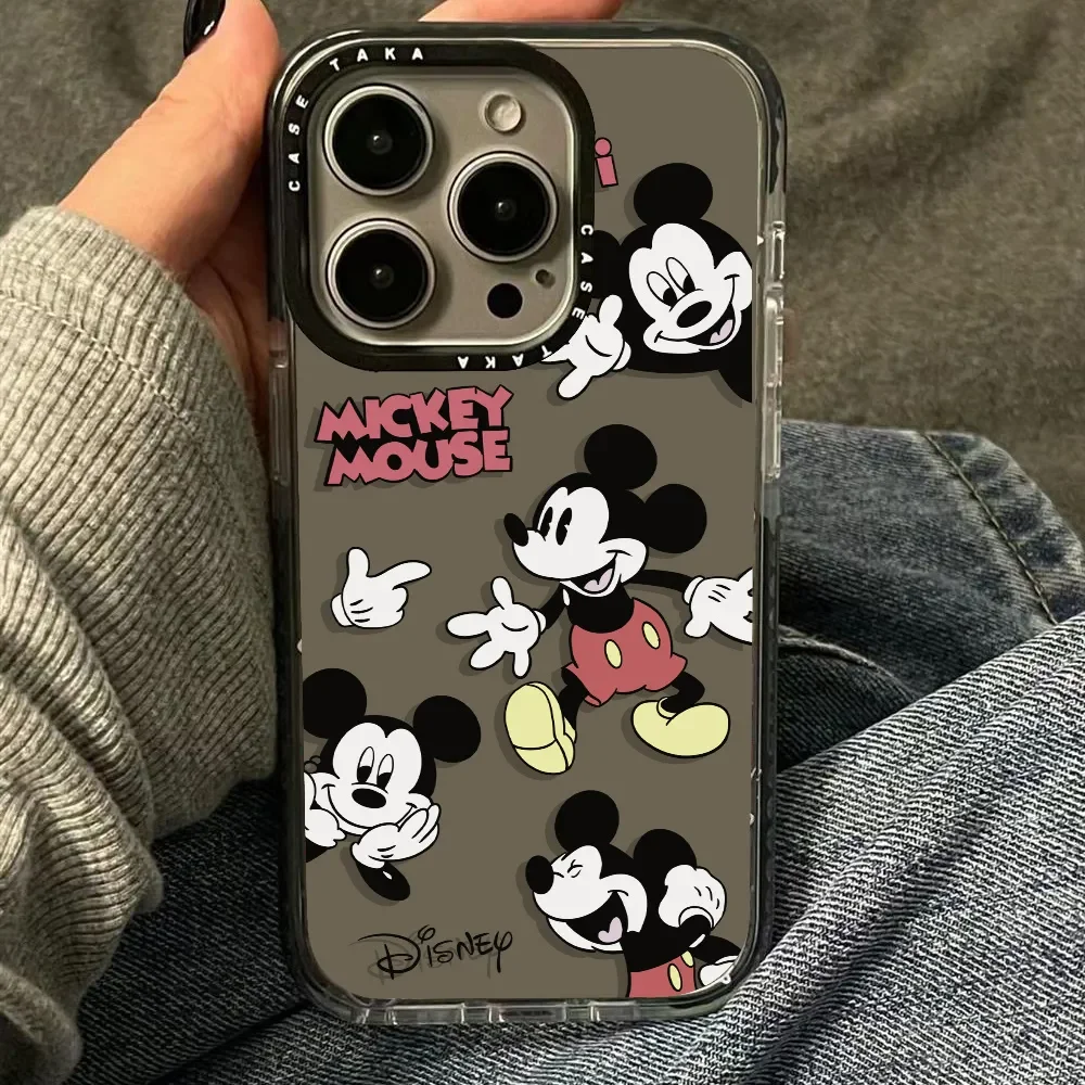 Disney Mickey Minnie Mouse Donald Duck Happy Phone Case For iPhone 14 12 13 11 15 Pro Max XR XS MAX 7 8 PLUS MINI Cartoon Cover