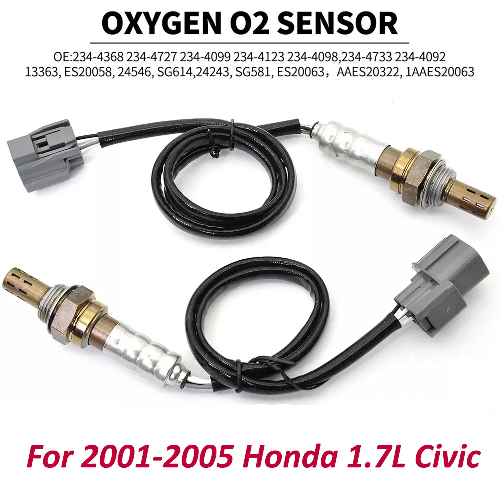 

2PCS Front Rear Oxygen O2 Sensor For 2001-2005 Honda 1.7L Civic 234-4733 234-4098 234-4092 234-4099 234-4123 234-4368 234-4727
