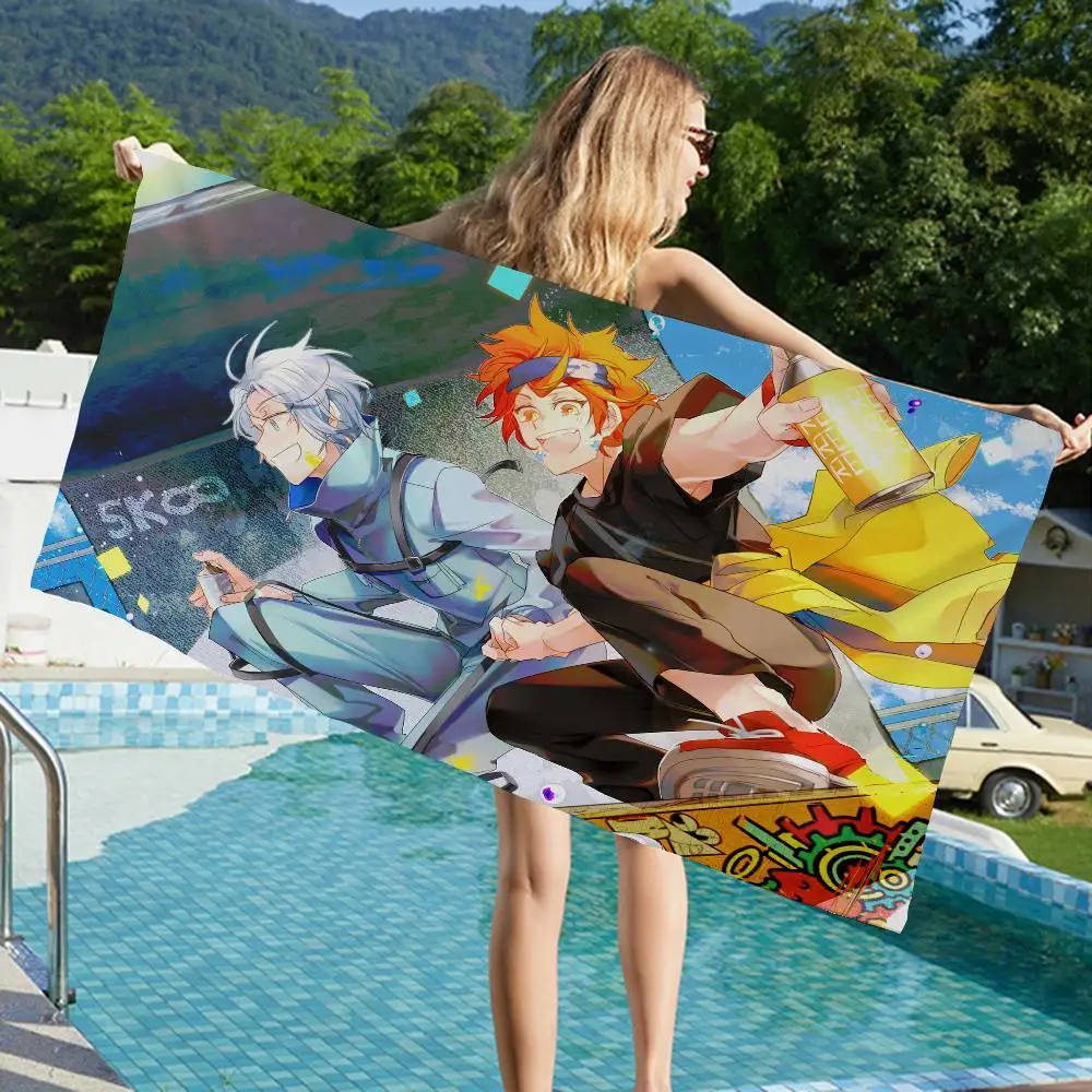 Cartoon S-SK8S the Infinity Bath Towel Microfiber Soft Water Absorbing Breathable For Girl Kids Decorative Cartoon Beach Towel