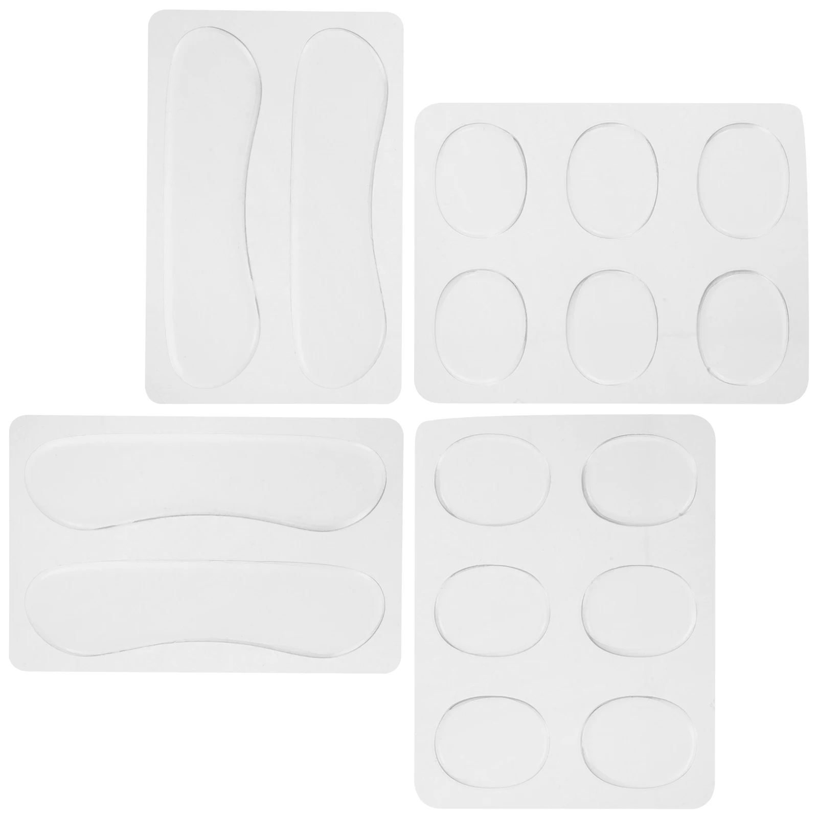 

4 Sheets Silent Drum Pad Set Damper Pads Noise-absorbing Transparent Silica Gel