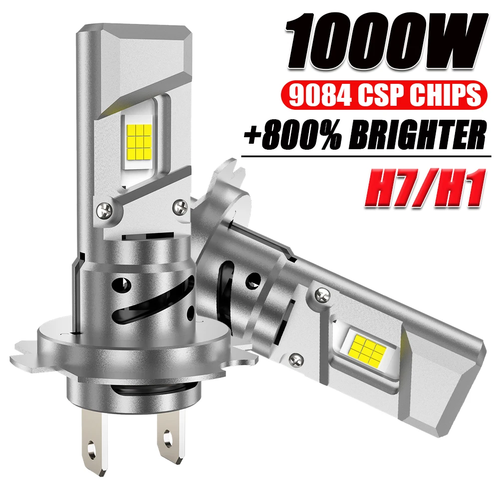 

H7 H1 LED CANBUS Lights для автомобиля 300000LM Супер яркая беспроводная турбо-автомобильная фара с вентилятором 6000K Plug and Play Противотуманная фара