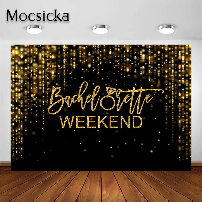 Mocsicka Bachelorette Weekend Party Decoration Photography Backdrops Celebration Shiny Background Portrait Photo Studio props