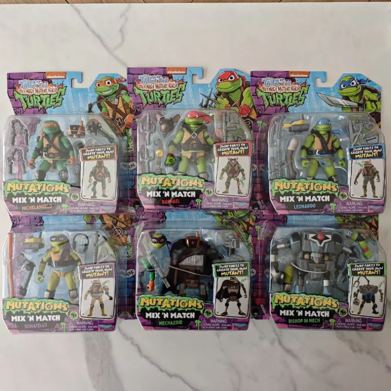 

Genuine 2024 Teenage Turtles Action Figure Mutant Xin'N Match Mechazoid Raphael Model Toy Collection Gift 4.5in