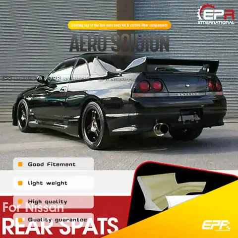 닛산 R33 스카이라인 GTR TS 스타일 FRP 섬유 블랙 또는 그레이, 도색되지 않은 리어 범퍼 스패츠, 자동차 액세서리, 외장 바디 키트