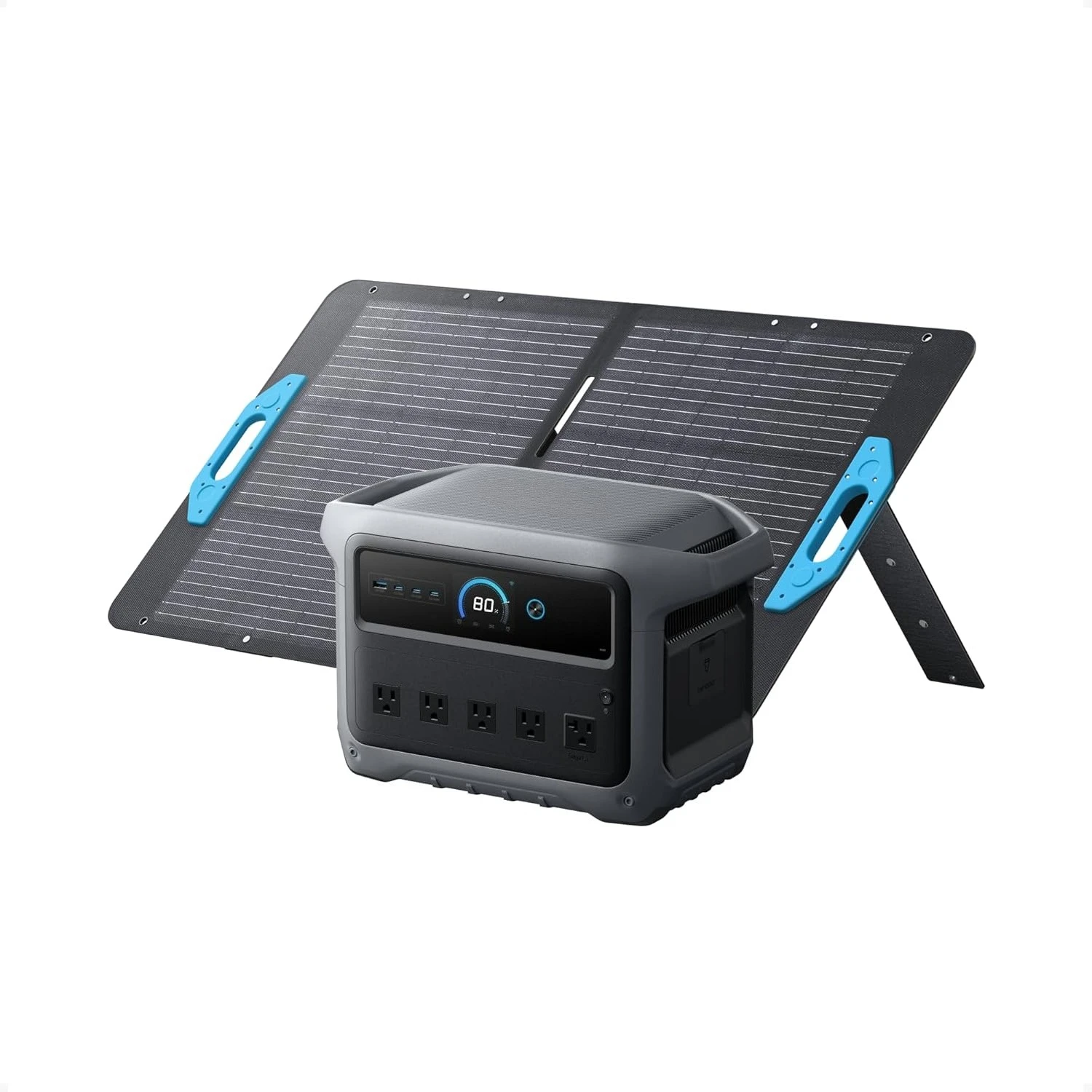 

C1000 Gen 2 Portable Power Station with 100W Solar Panel, 2,000W (Peak 3,000W) Solar Generator, Full Charge in 49 Min