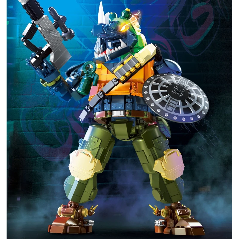 

Building block 2030 Rhino Warrior Collectible Model Exquisite for Home Decor And Play Exquisite Display Piece