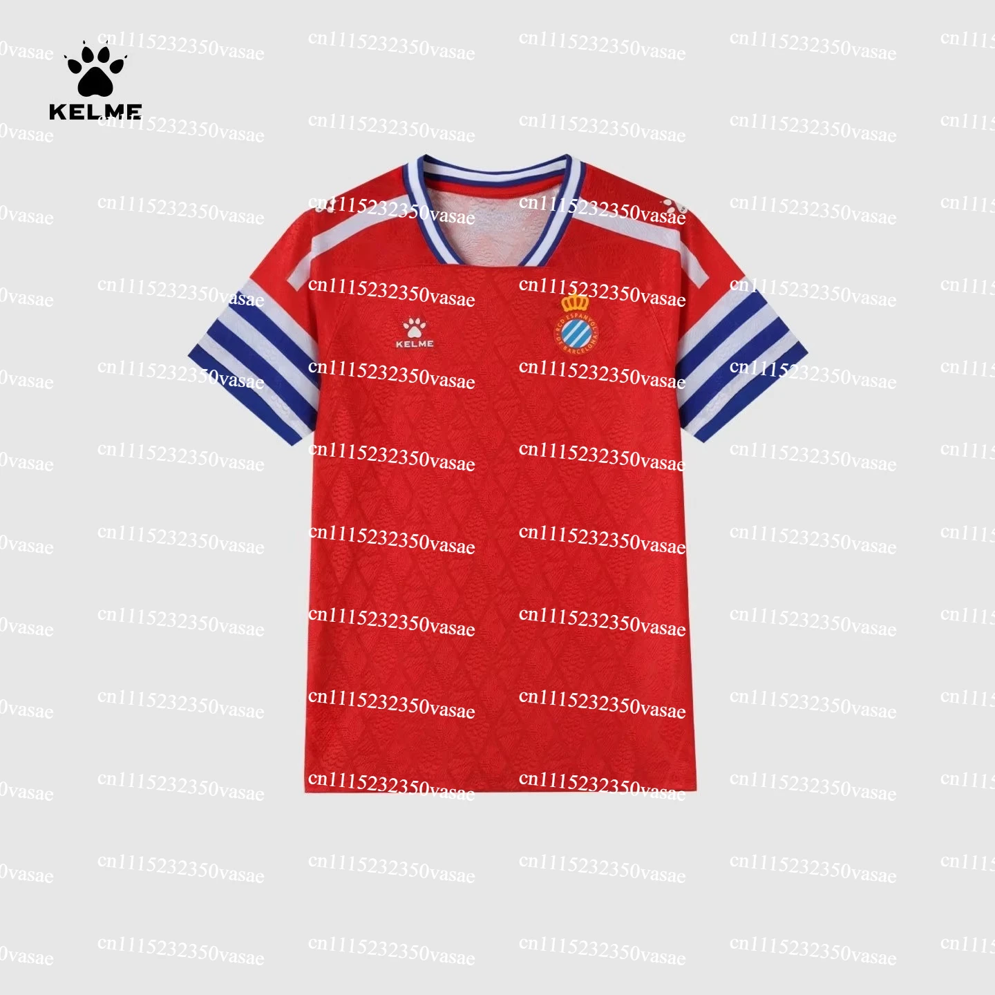 26‑27 RCD Espanyol Home Jersey Men Short Sleeve Kelme Football Shirt Blue‑White Vertical Stripe Soccer Uniform
