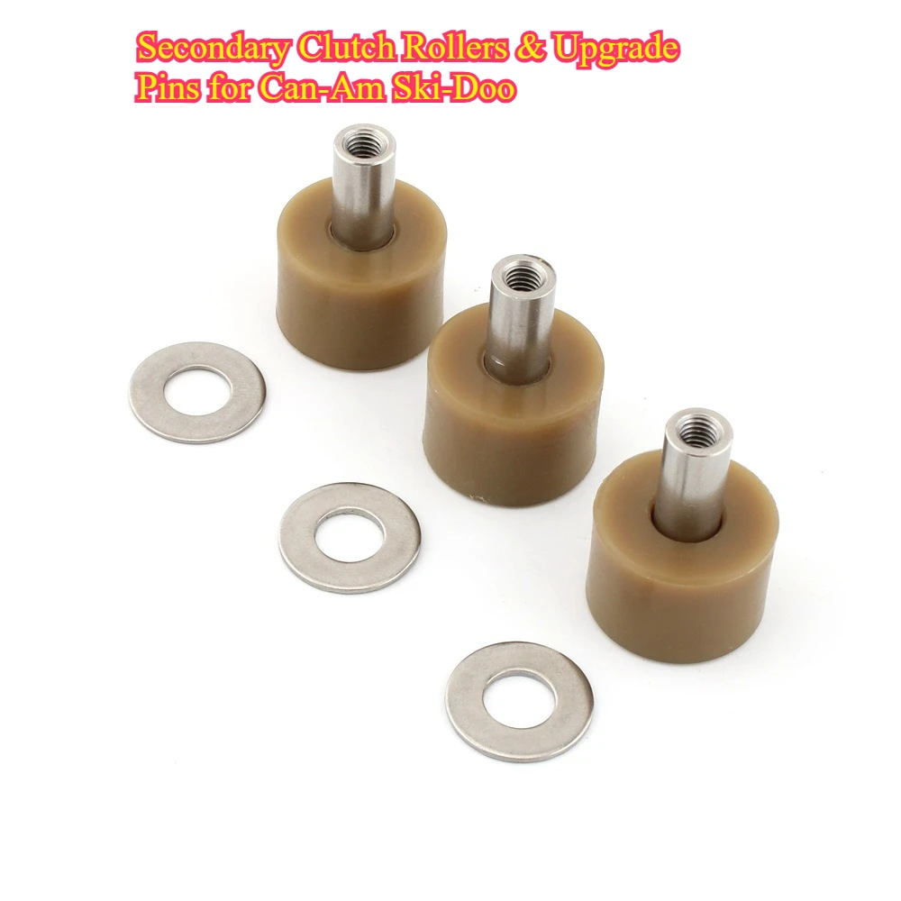 Secondary Clutch Roller Kit With Upgrade Pins For Can-Am Ski-Doo Snowmobile, QRS Driven Clutch Rollers Replacement Parts