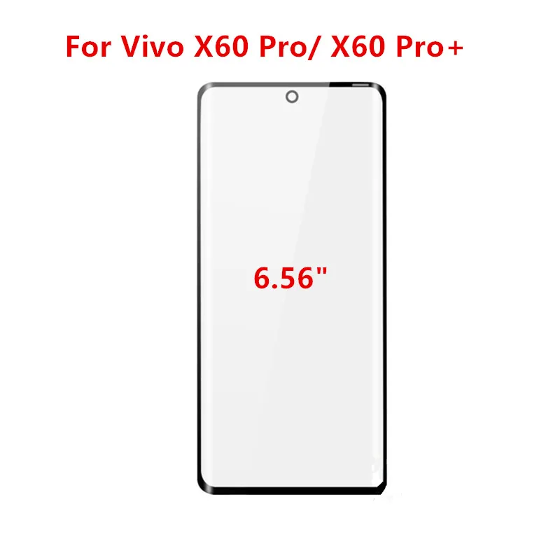 Outer Screen For Vivo X50 X60 Pro Plus iQOO 5Pro Front Touch Panel LCD Display Glass Repair Replace Part + OCA