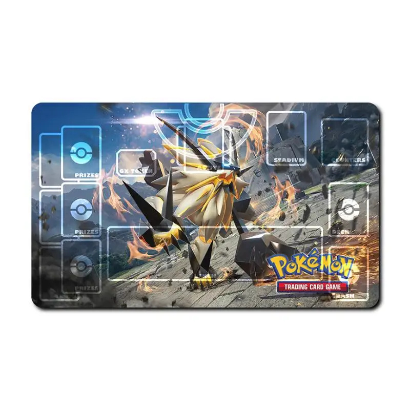 Pokemon 60X35Cm Card Mat Zamazenta Empoleon Genesect Dialga Dedicated Game Single Player Battle Anime Characters Card Pad