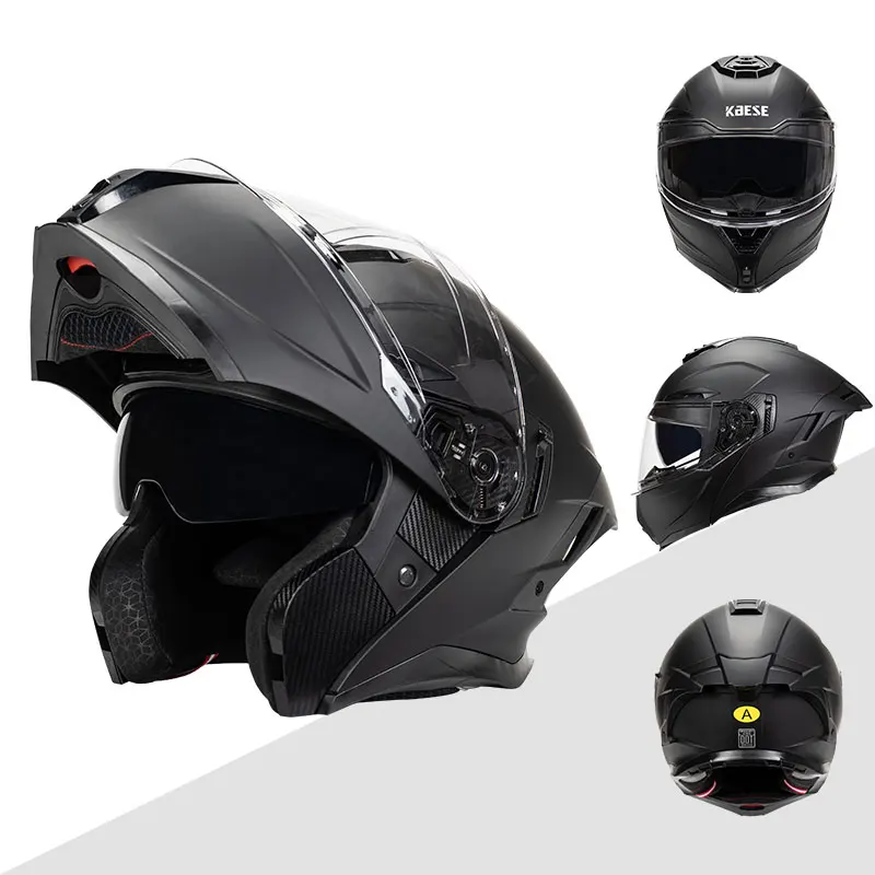 

Full Face Motorcycle Helmet With Headset Intercom DOT Approved Casco Moto Double Lens Moto Equipments Modular Helmets Bluetooth