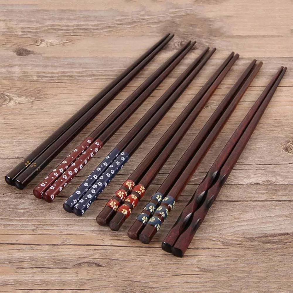 Durable Home Handmade Natural Wooden Japanese Cooking Dinnerware Sushi Chopsticks Kitchen Tools Wood Chopsticks