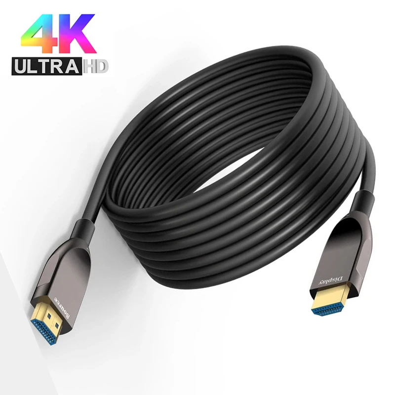 4K 60Hz HDMI z włókna kabel optyczny obsługi AOC HDMI2.0 kabel światłowodowy 10m 20m 30m 50m HDR HDCP2.2 18 gb/s o bardzo wysokiej prędkości