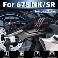 Para motocicleta 675SR/NK, pegatinas esmeriladas para la cubierta de cadena del basculante y el eje giratorio del basculante