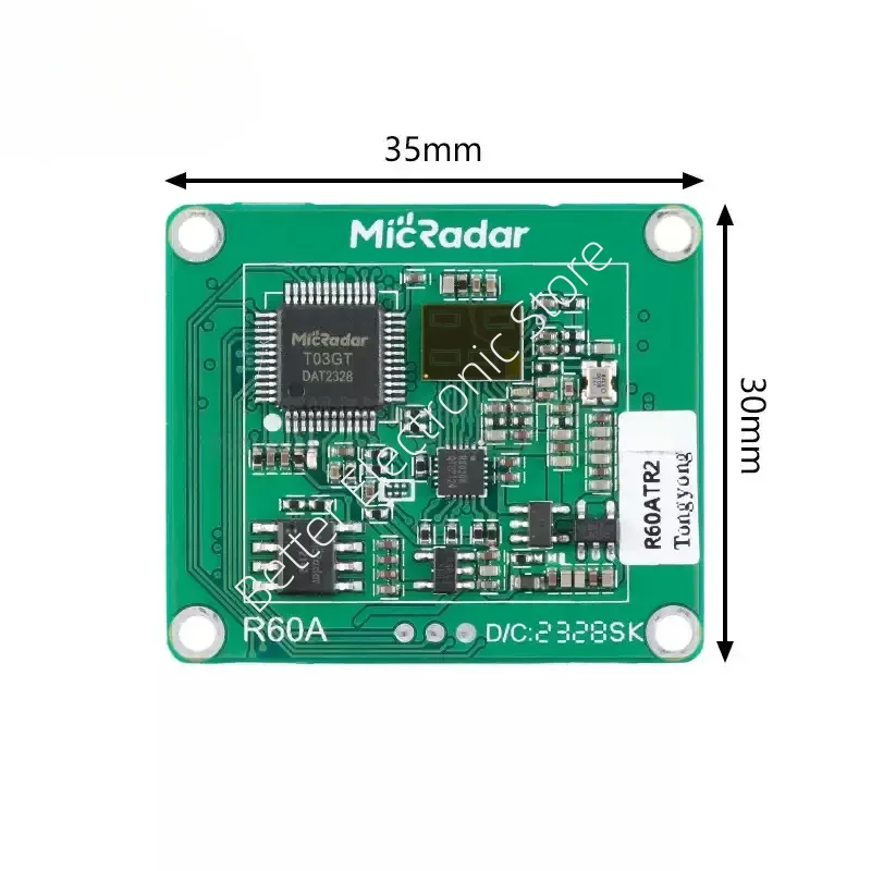 R60ATR2 60GHz FMCW millimetergolfradarmodule voor tracking voor één persoon en detectie van menselijke aanwezigheid