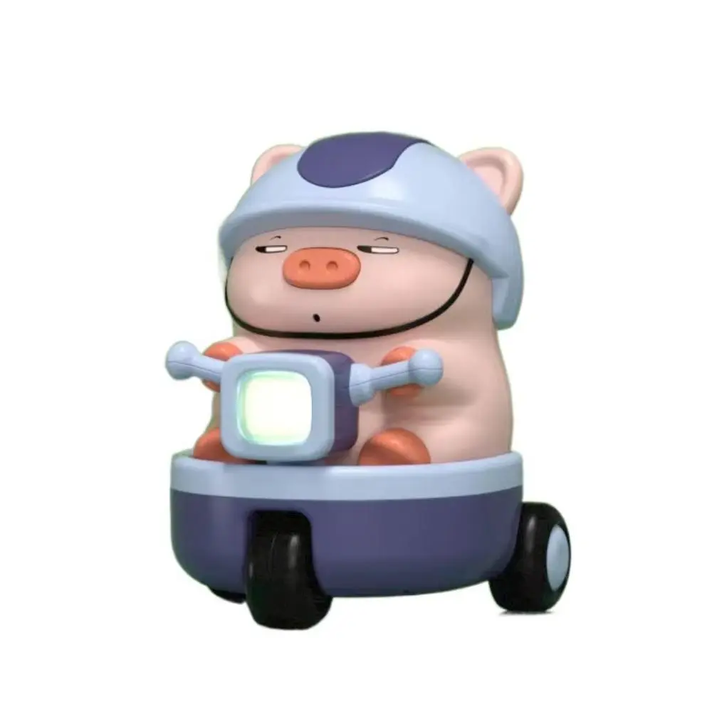 Plastic Pig Stunt Three-wheeled Car Toys Interactive Sound And Light Animal Piggy Electric Car Toy Movable Collection