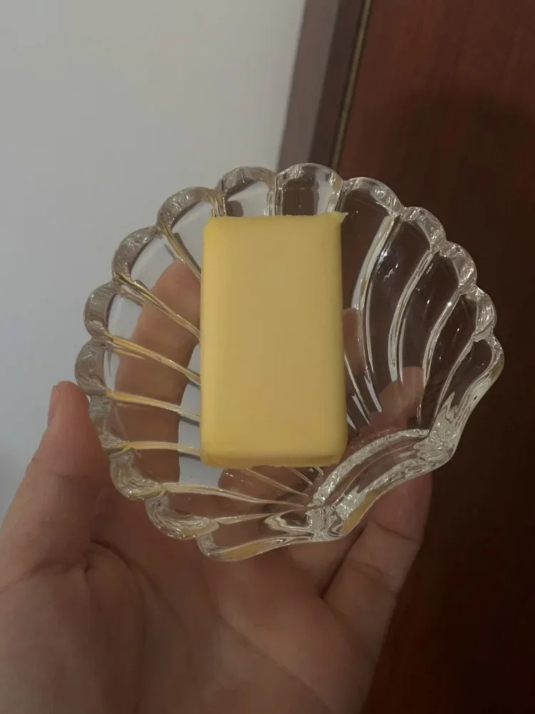 AhunderJiaz Retro Transparent Shell Butter Dish | Jewelry & Dip Serving Tray | Instagram Luxury Decor Plate | Dual Use Gift