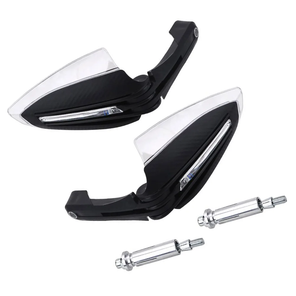 

1 set LED Hand Guard Windproof Motorbike Hand Guard Cover Handlebar Protector Motorbike Accessory Wind Cover ABS Durable 40CM