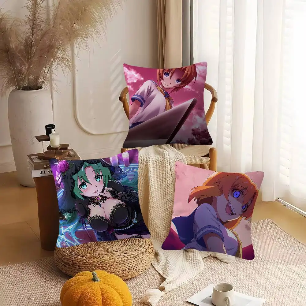 Game Higurashi When They Cry Pillow Case Soft Double Sided Print Sofa Cushion Cover Throw Pillow Covers