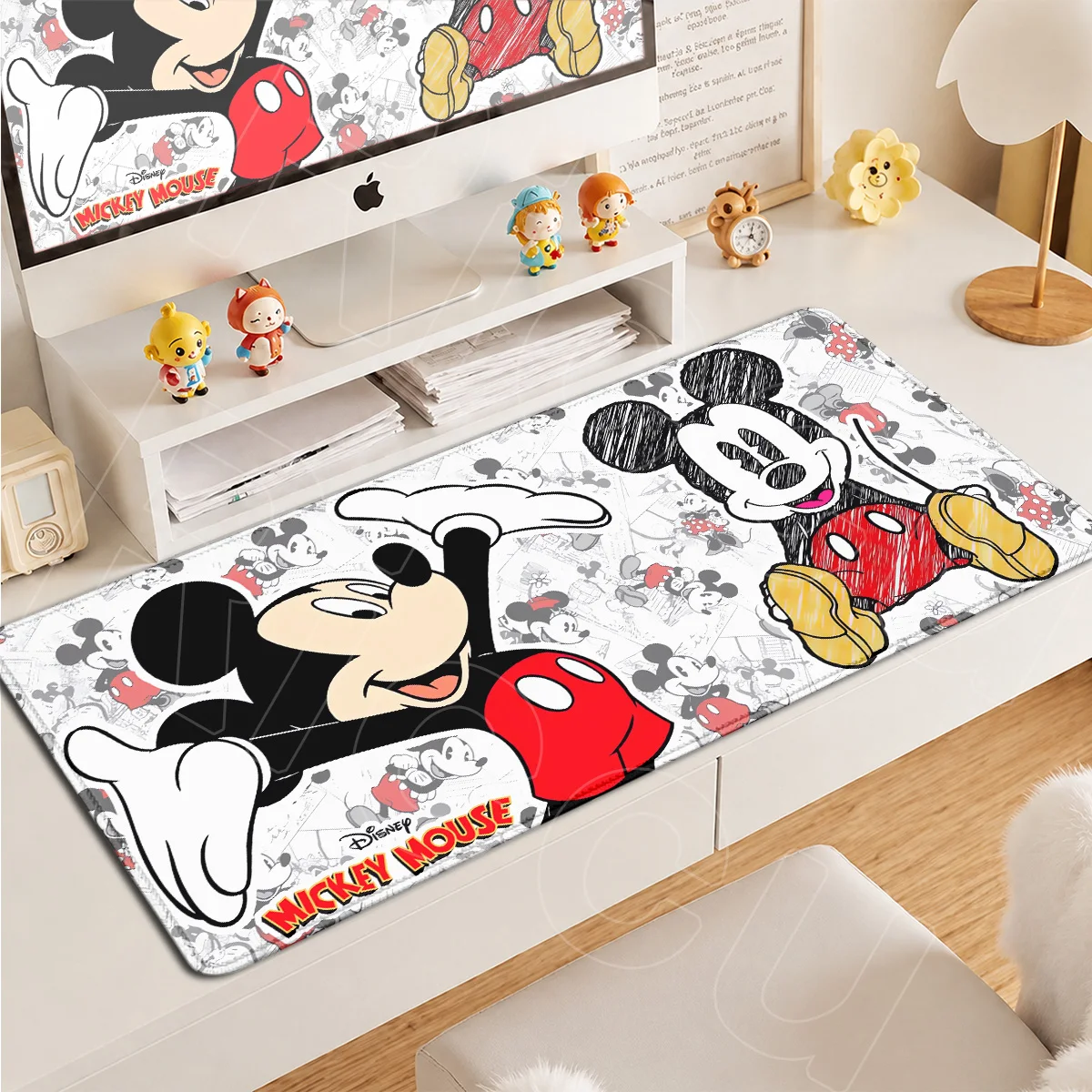 For Laptop Gamer Tabletop Decoration Office Mouse Pads XXL Kawaii Anime Mickey Computer Keyboard Mats 90x40cm HD Printing Carpet