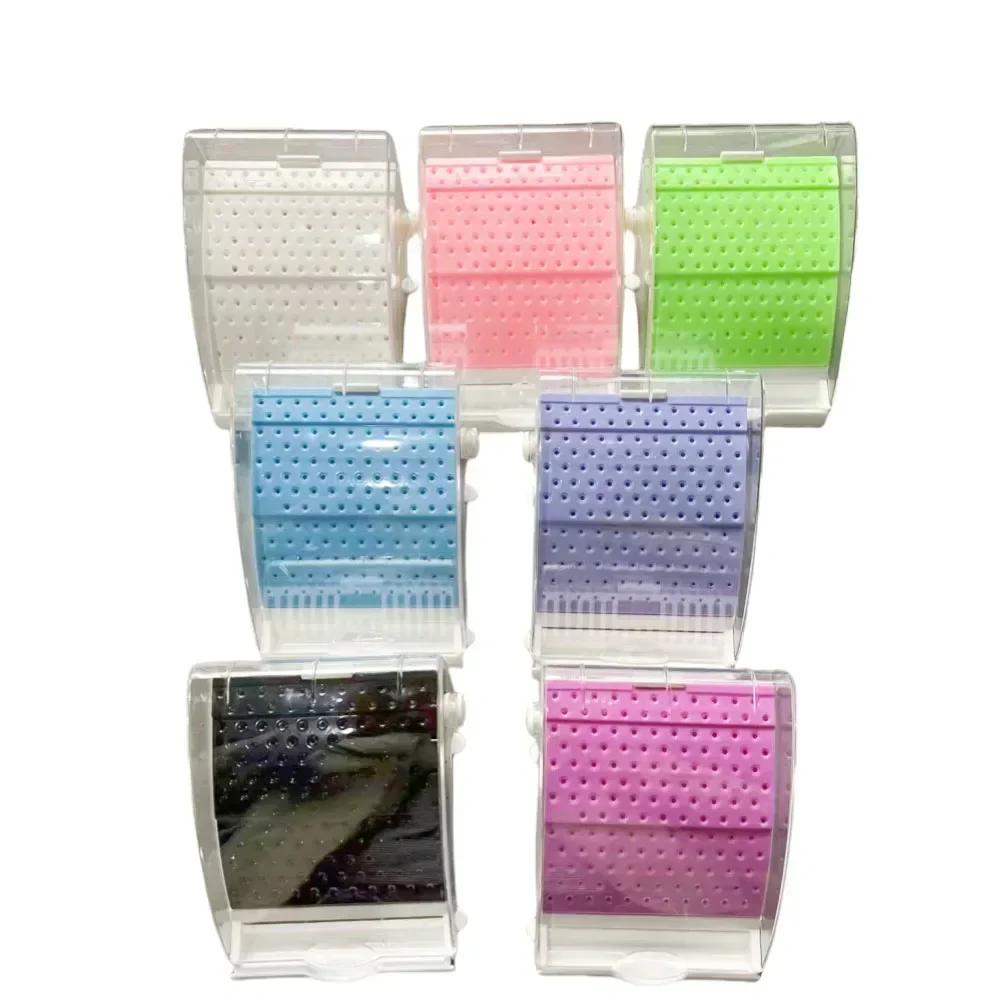 142 Hole Dental Double-layer Plastic Car Needle Cleaning Bracket Box Drawer Multi-color Drill Placement Box Dental Storage Box