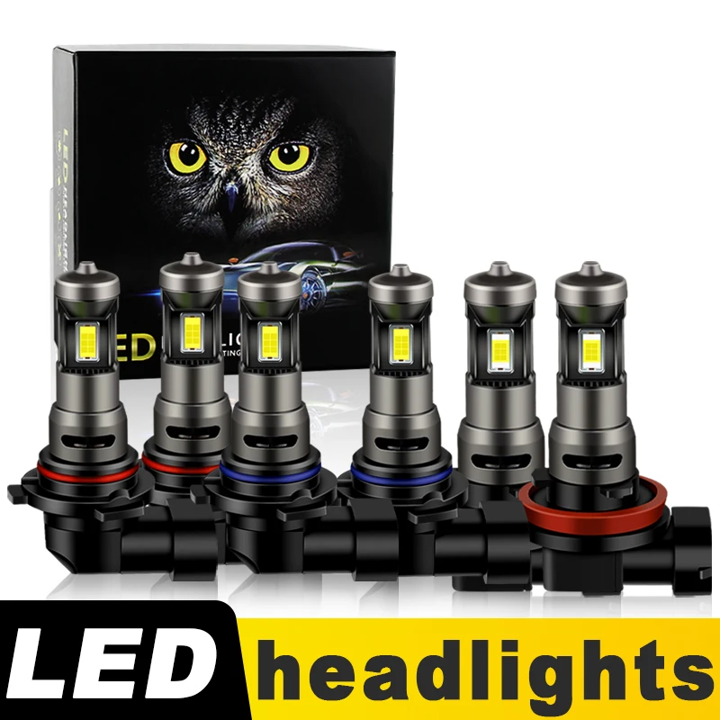 

2PCS CANbus 9005 9006 H11 LED Headlight Bulb 12000LM High Low Foglight Plug & Play For Acura CSX 2006-2011 2007 2008 2009 2010
